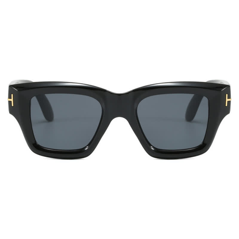 Classic Unisex Square Frame 'T' Design Sunglasses