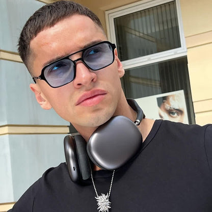 Double Bridges Retro Aviator Sunglasses