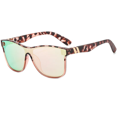 Women's Streamlined Sunglasses, Summer Personality Coating Gradient Reflective Oversized Sunglasses
