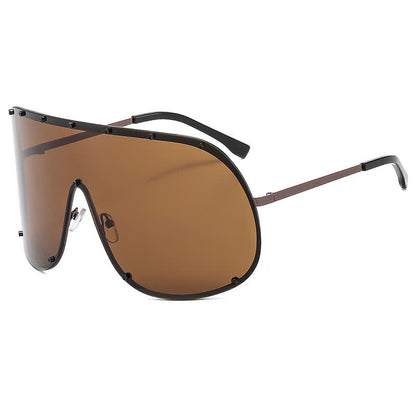 Unisex Hipster One-piece Polarized Aviator Sunglasses