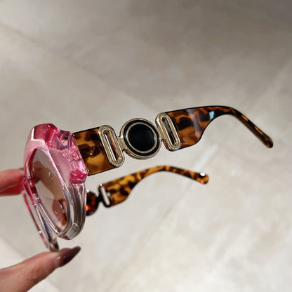 Trendy Geometric Thick Frame Sunglasses