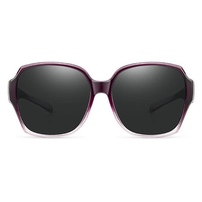 Square Frame Polarized Driving Sunglasses Fit Over Glasses for Nearsighted People