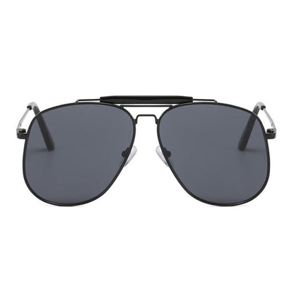 Double Bridges Oversized Frame Hipster Aviator Sunglasses