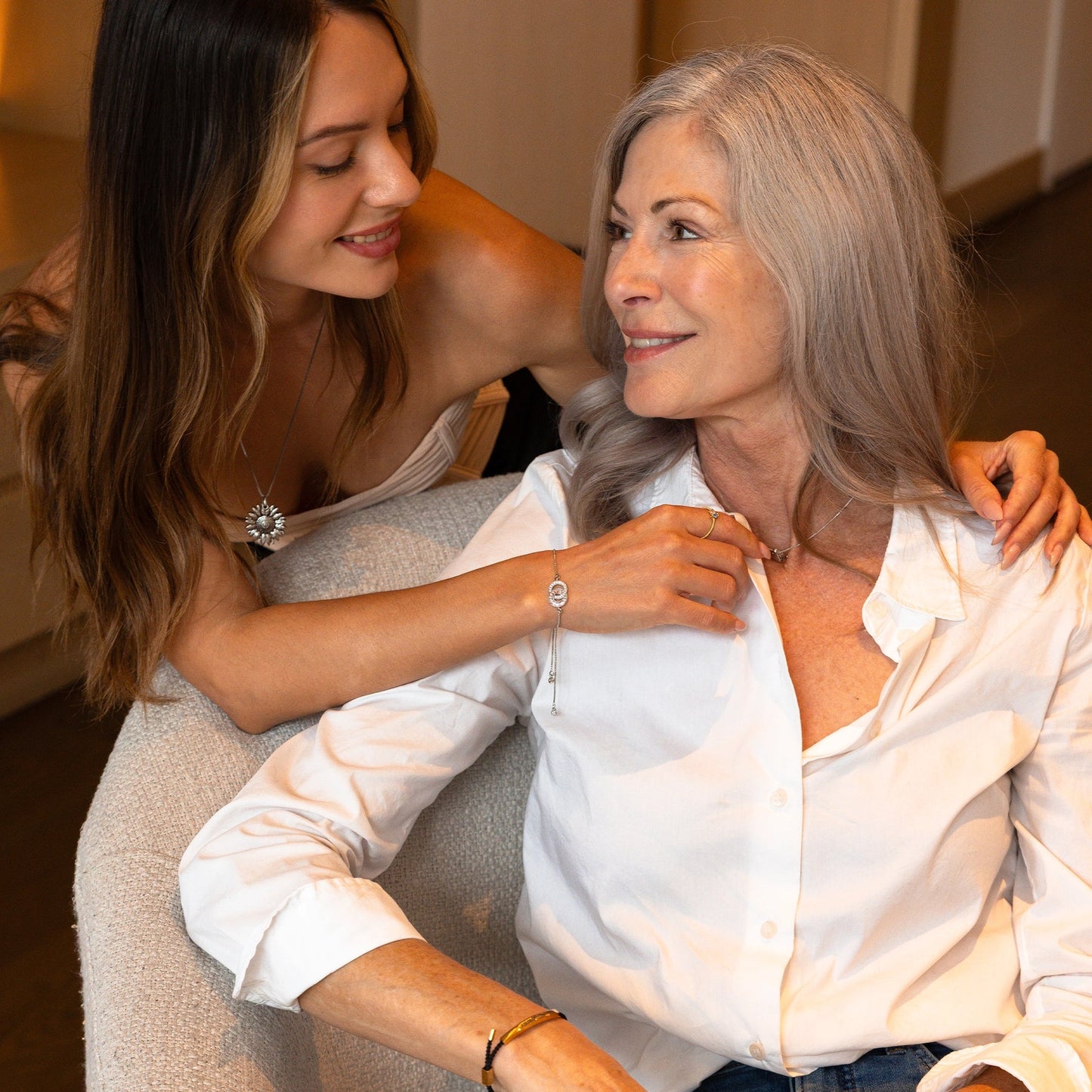 Mother & Daughter Infinity Ring – A Bond Forever Engraved in Stone