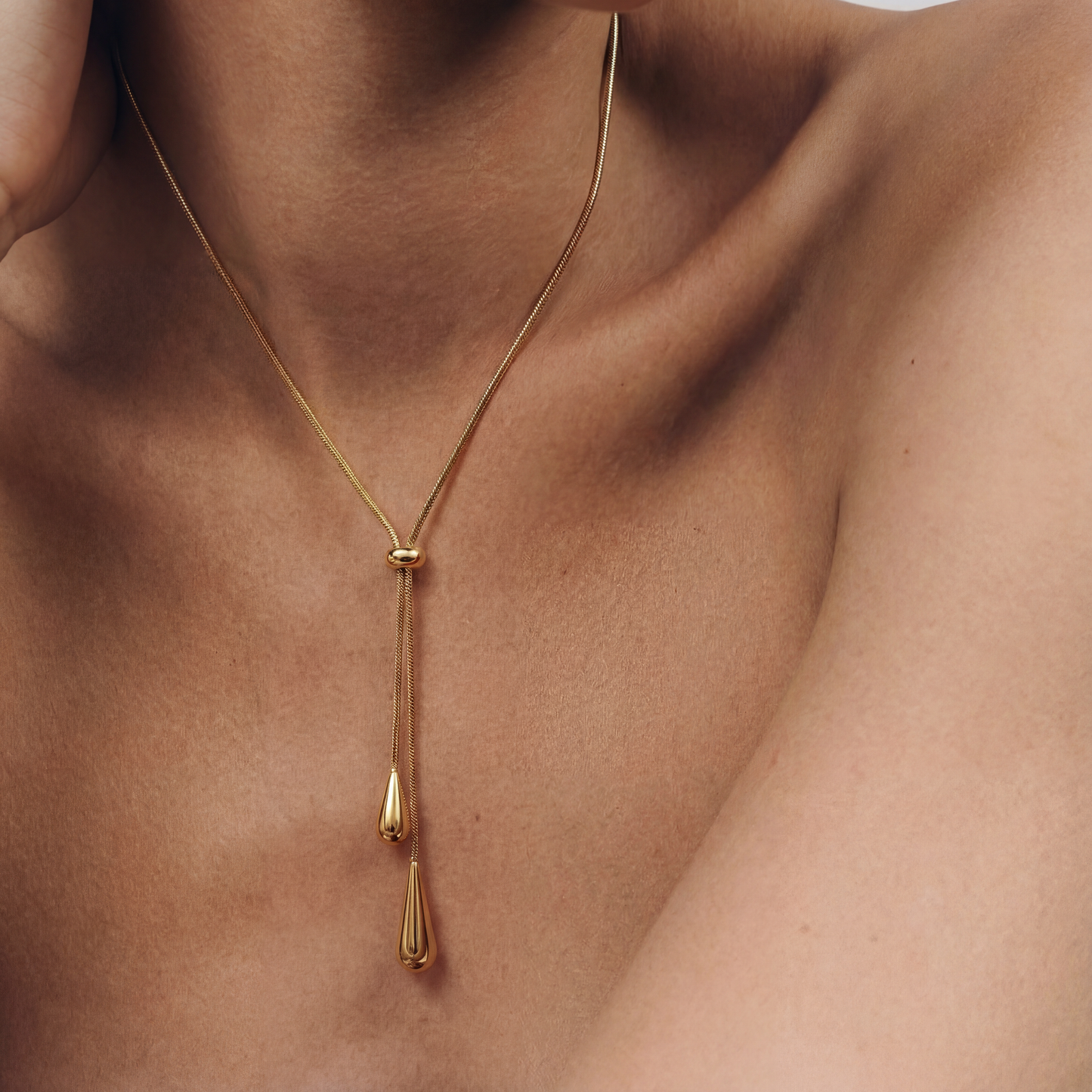 Teardrop Lariat Y-Chain Pendant