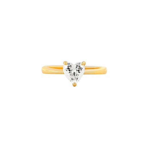 Heart Cut Solitaire Diamond Ring – A Sparkling Promise of Forever Love
