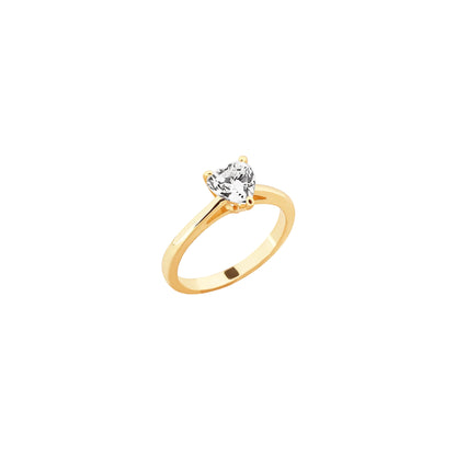 Heart Cut Solitaire Diamond Ring – A Sparkling Promise of Forever Love