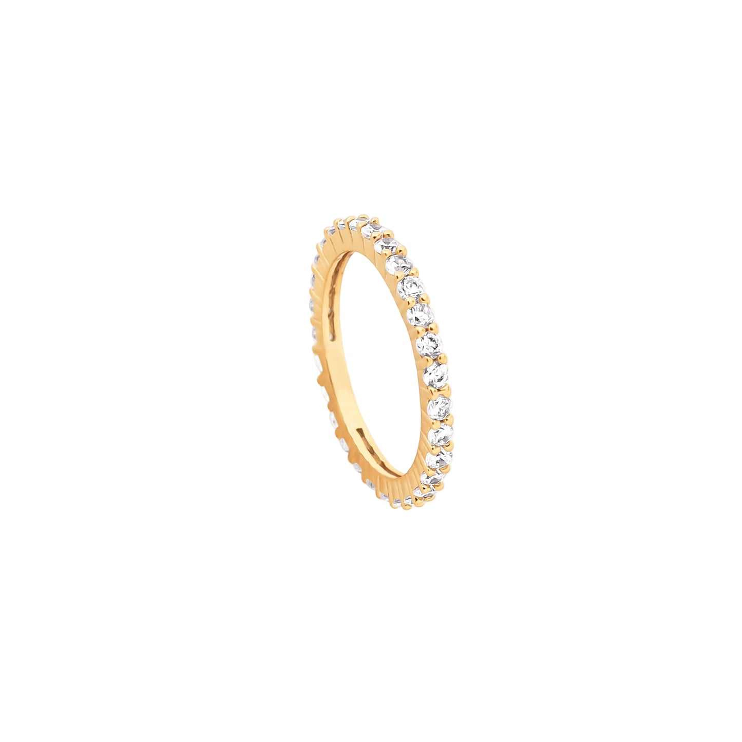 Thin Band Diamond Eternity Ring – Dainty Sparkle for Everyday Elegance