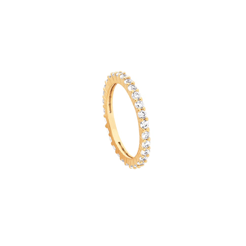 Thin Band Diamond Eternity Ring – Dainty Sparkle for Everyday Elegance