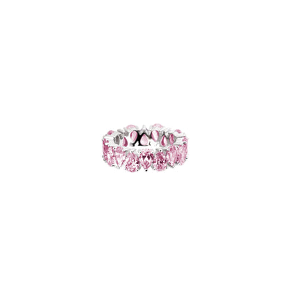 Pink Pear Gem Eternity Ring – A Full Circle of Blush Sparkle