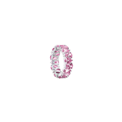 Pink Pear Gem Eternity Ring – A Full Circle of Blush Sparkle