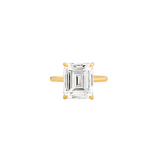 Emerald Cut Solitaire Ring – A Timeless Icon of Clarity & Grace