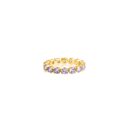 Purple Gem Eternity Ring – A Full Circle of Lavender Sparkle