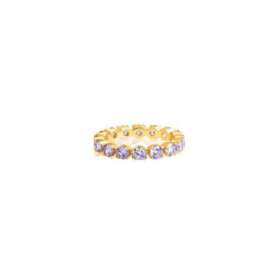 Purple Gem Eternity Ring – A Full Circle of Lavender Sparkle