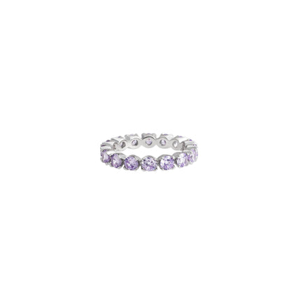 Purple Gem Eternity Ring – A Full Circle of Lavender Sparkle