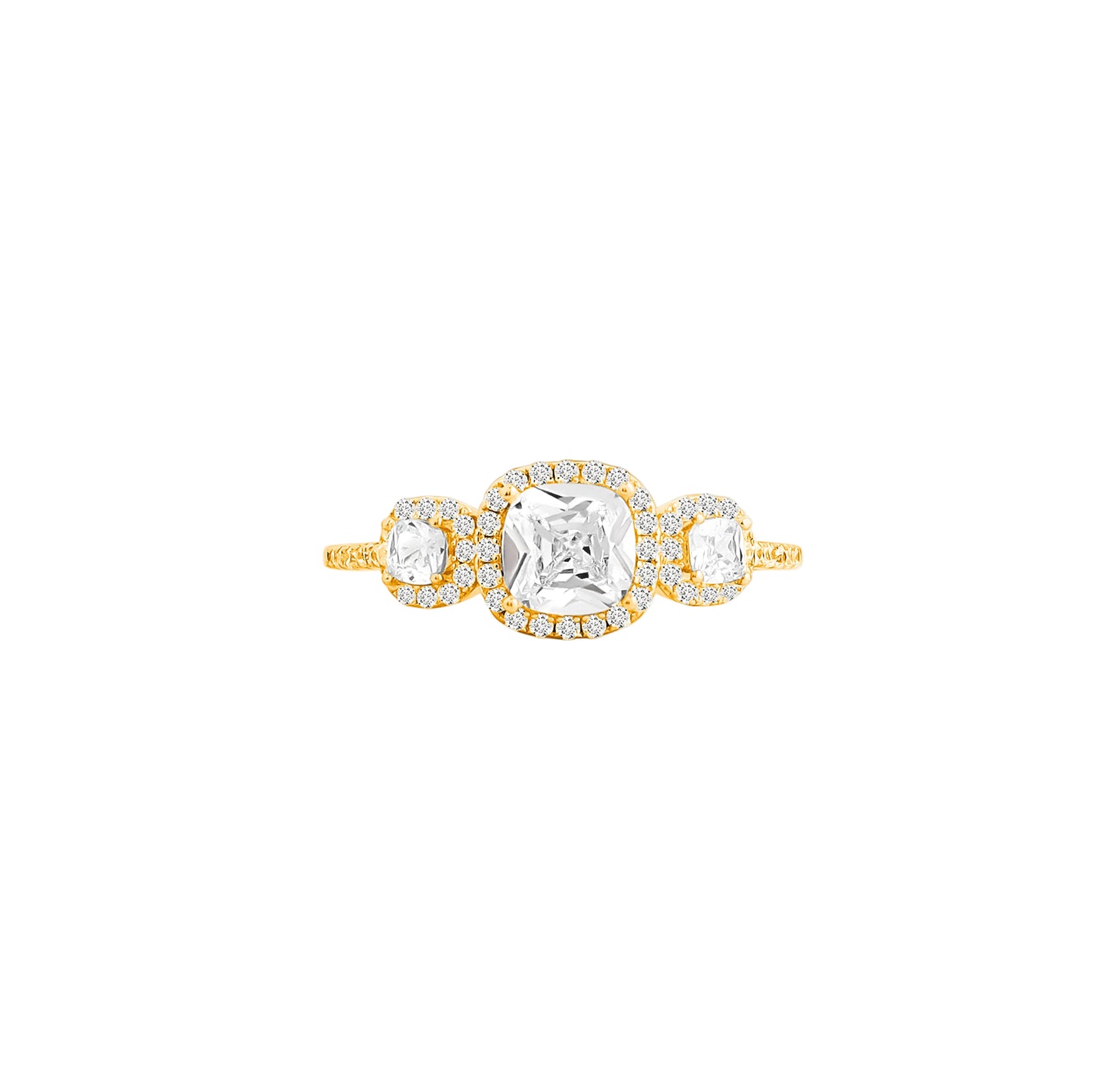 Vintage Cushion Diamond Ring with Side Stones – Old-World Royalty on Your Finger
