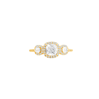 Vintage Cushion Diamond Ring with Side Stones – Old-World Royalty on Your Finger
