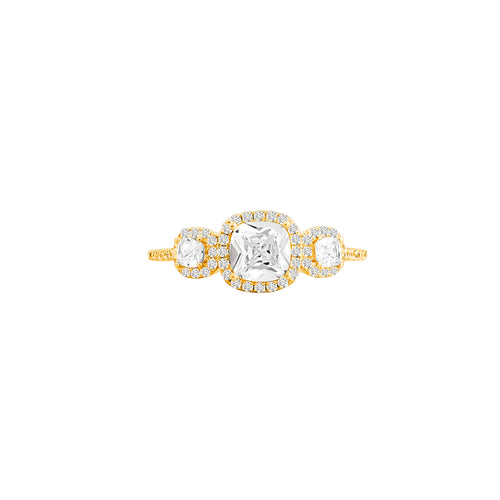 Vintage Cushion Diamond Ring with Side Stones – Old-World Royalty on Your Finger