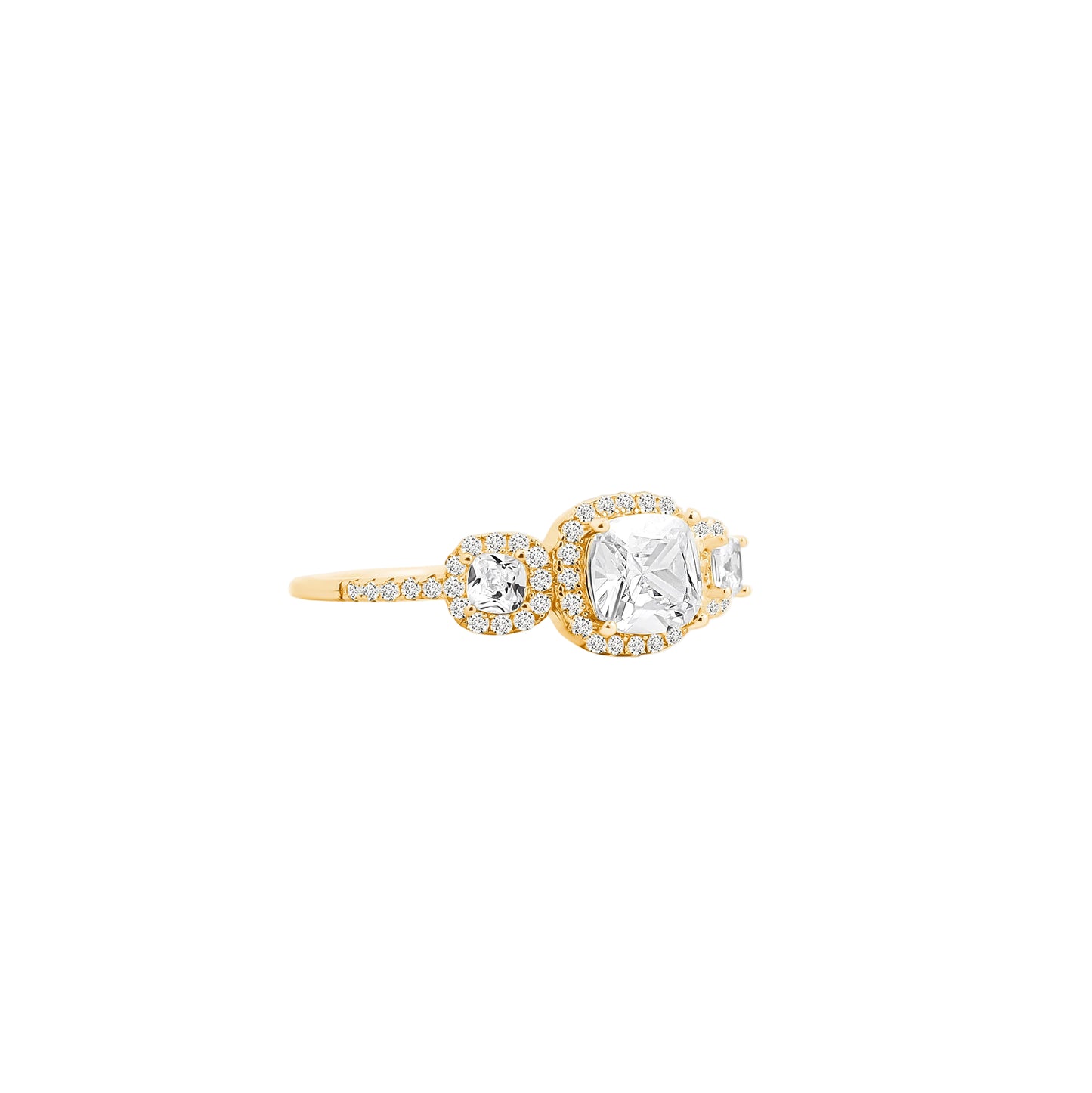 Vintage Cushion Diamond Ring with Side Stones – Old-World Royalty on Your Finger