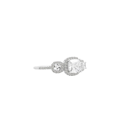 Vintage Cushion Diamond Ring with Side Stones – Old-World Royalty on Your Finger