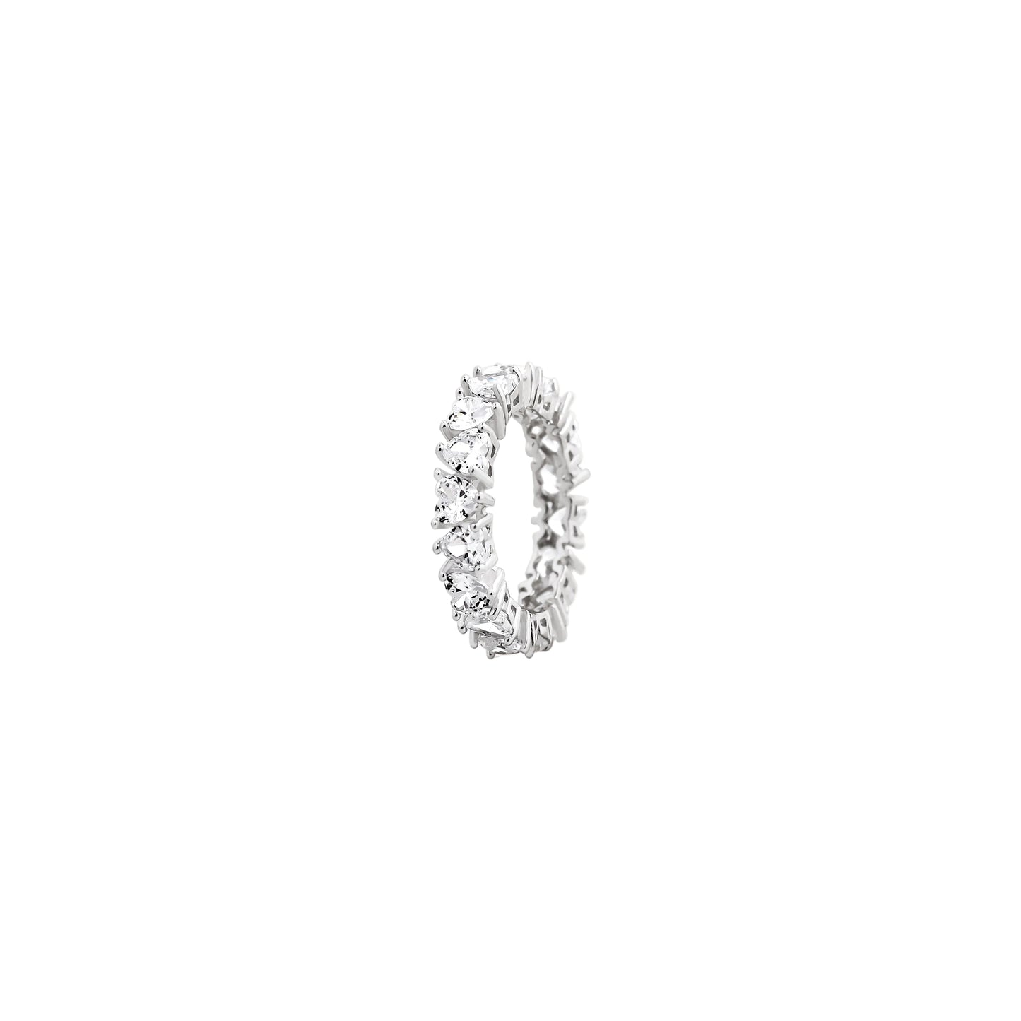 Heart Cut Diamond Eternity Ring – A Full Circle of Sparkling Hearts