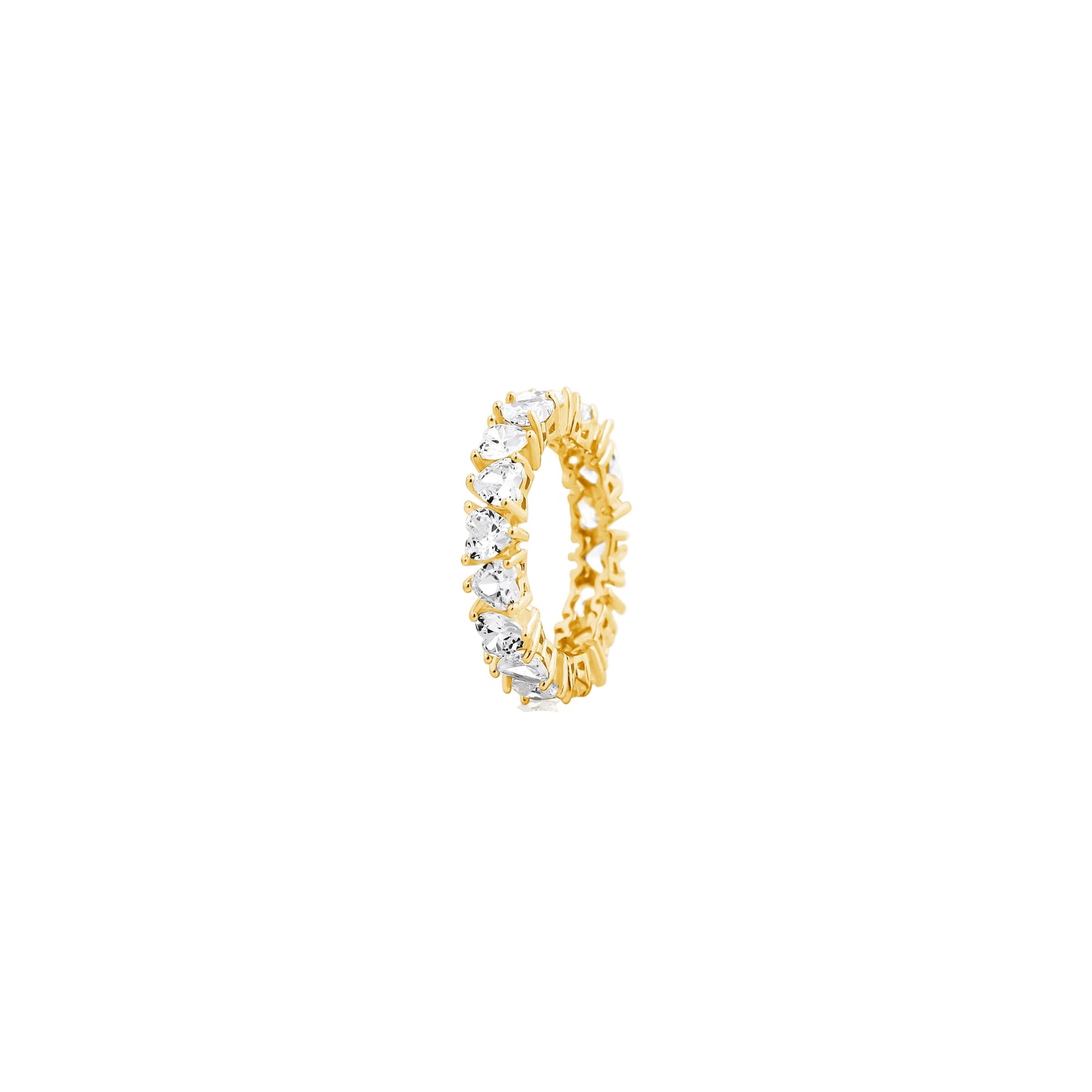 Heart Cut Diamond Eternity Ring – A Full Circle of Sparkling Hearts