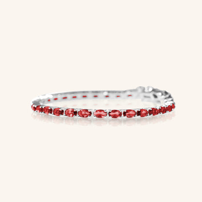 Oval Ruby Tennis Bracelet