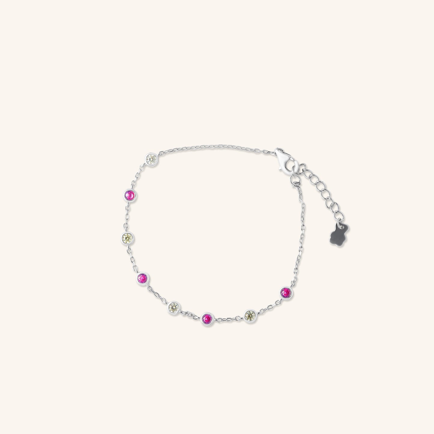 Ruby Yellow Diamond Bezel Bracelet