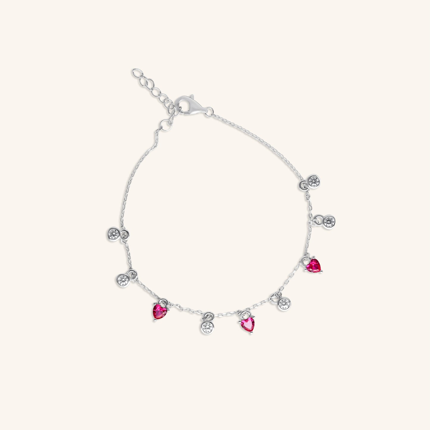 Hanging Heart Diamond Bracelet