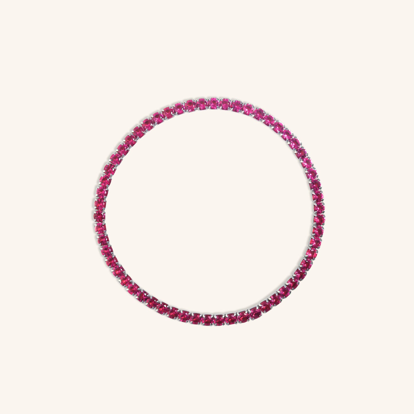 Round Ruby Tennis Bracelet