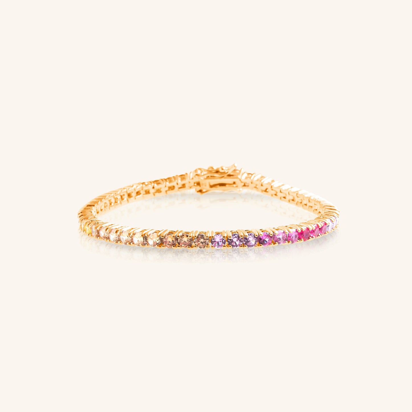 Round Diamond Rainbow Bracelet