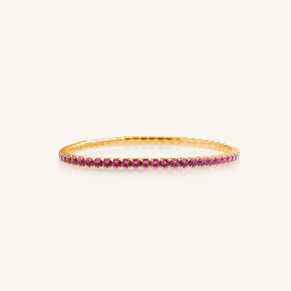 Round Ruby Tennis Bracelet