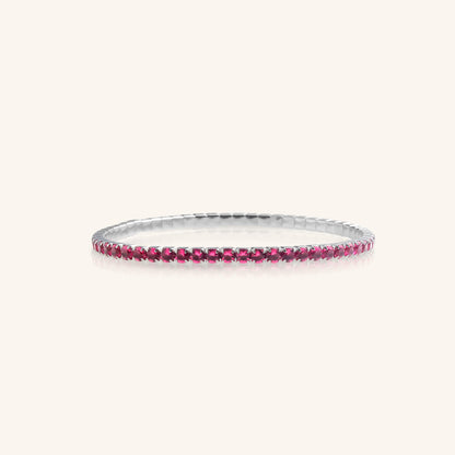 Round Ruby Tennis Bracelet