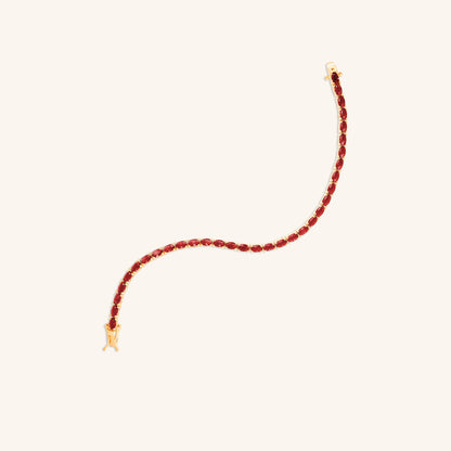 Oval Ruby Tennis Bracelet