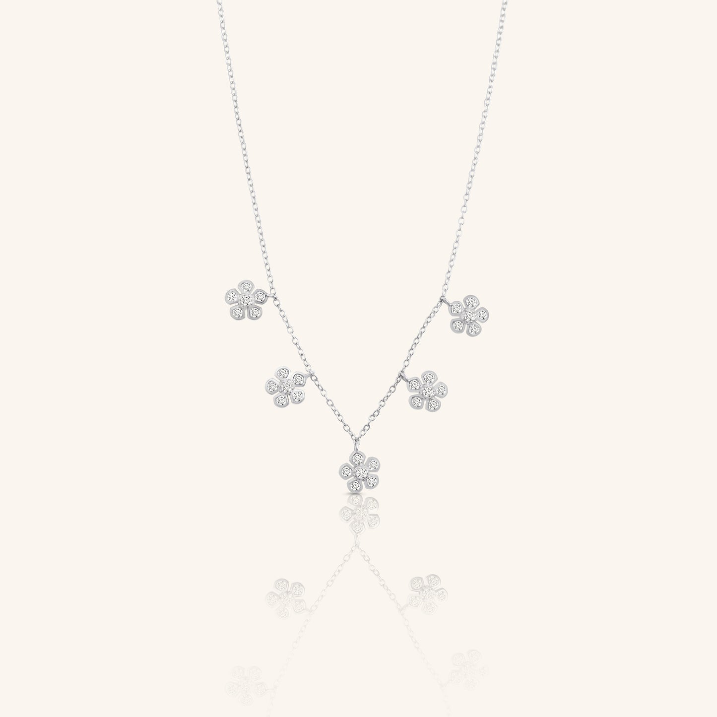 Five Flower Chain and Charm