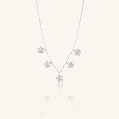 Five Flower Chain and Charm