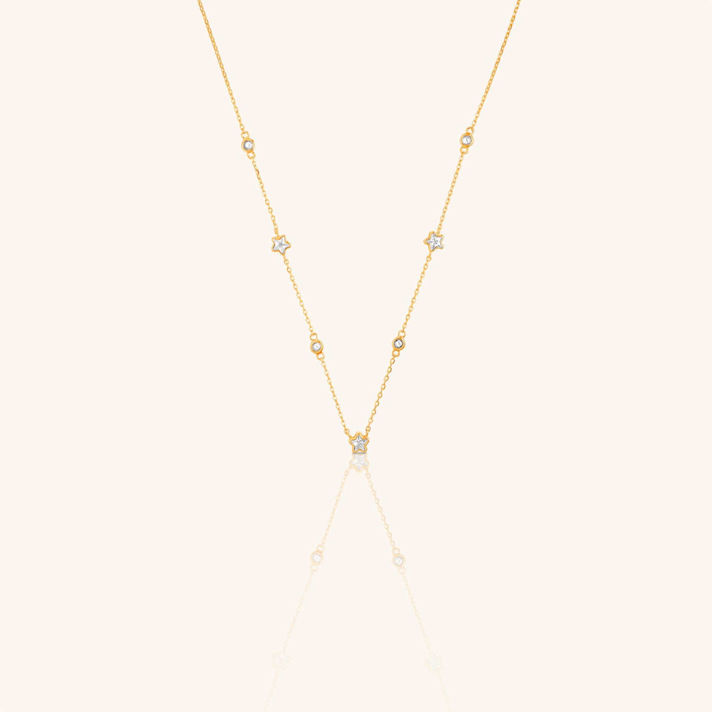 Star and Round Diamond Chain