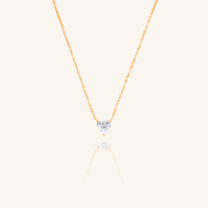 Heart Solitaire Diamond Chain Pendant