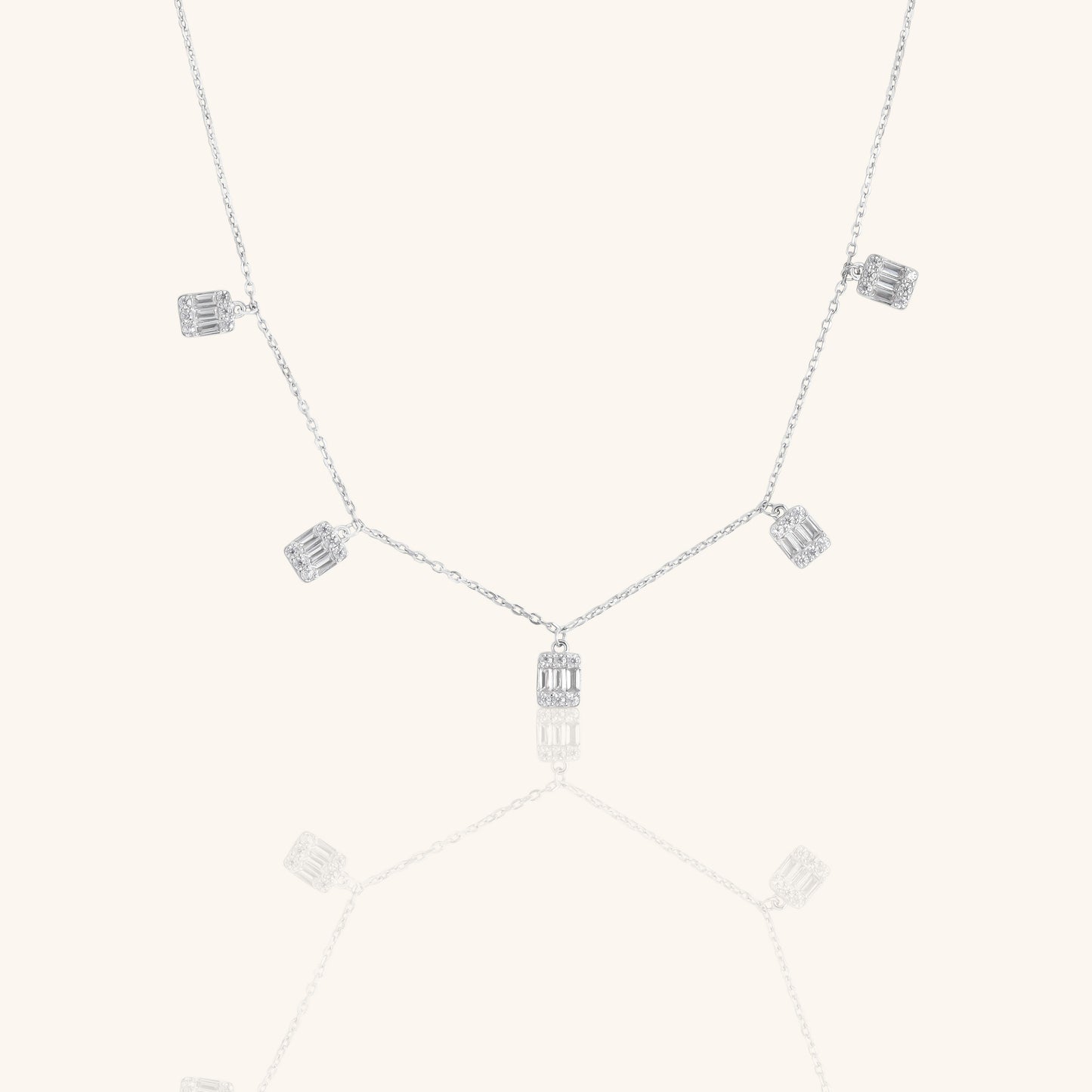 Baguette Five Charm Chain