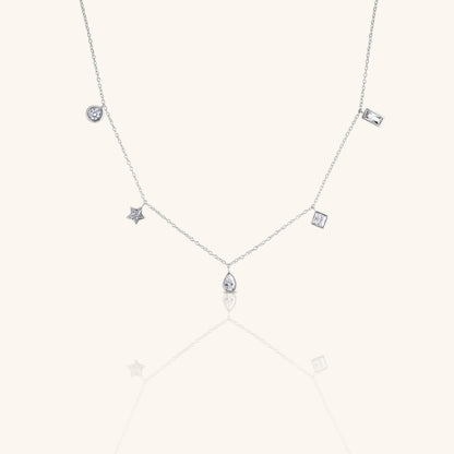 Mix Diamond Hanging Charms Chain