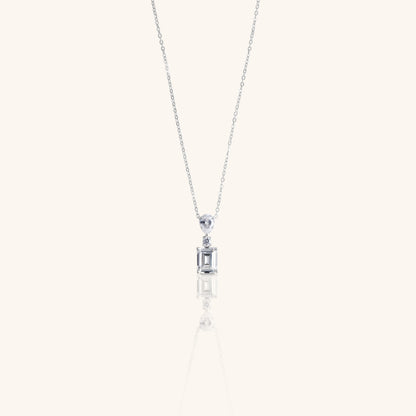 Reverse Pear Emerald Chain Pendant