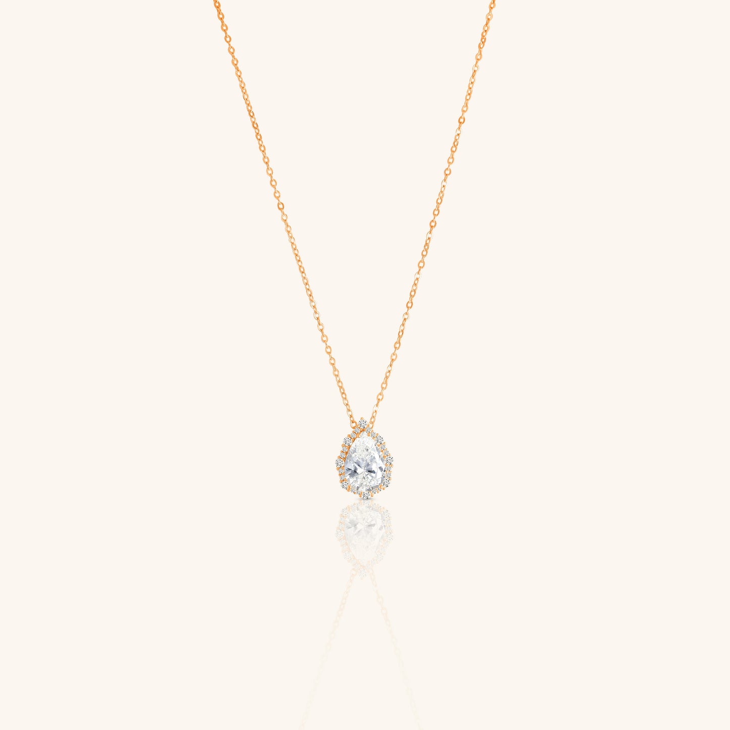 Pear Diamond Boundary Chain Pendant