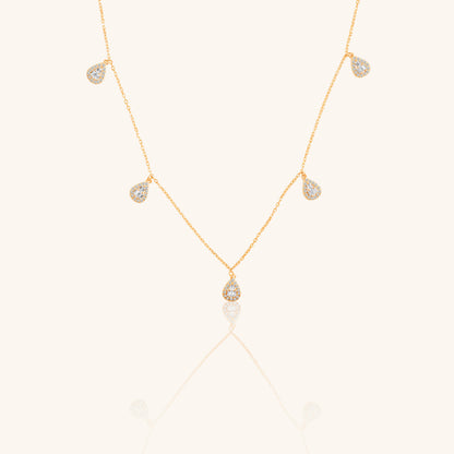 Pear Shape Charm and Chain
