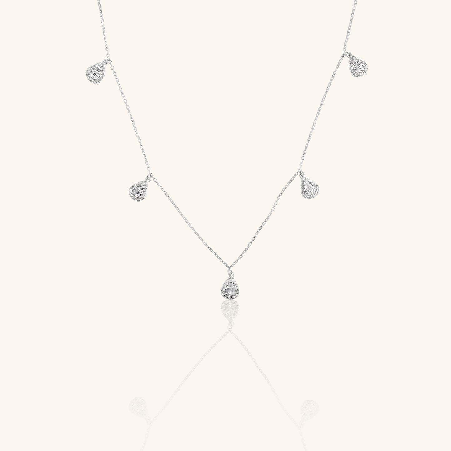 Pear Shape Charm and Chain