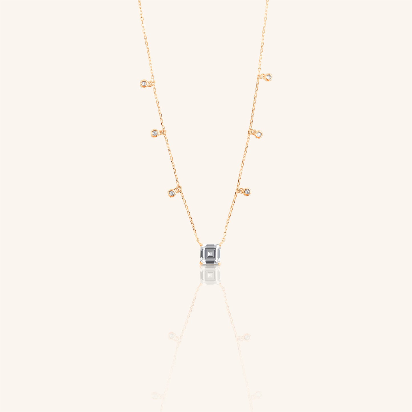 Princess and Round Diamond Chain