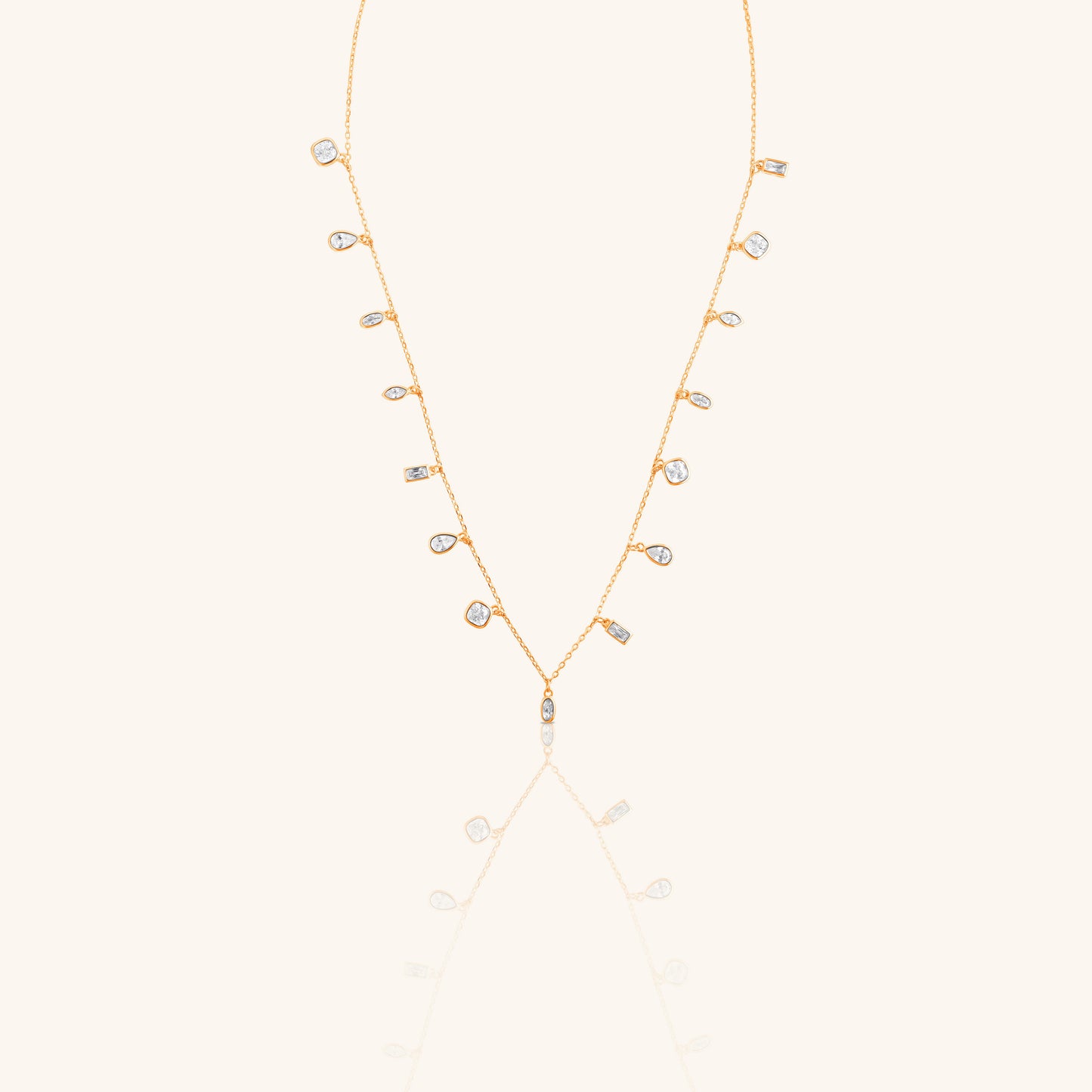 Mix Diamond Charms Hanging Chain