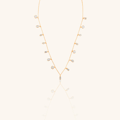 Mix Diamond Charms Hanging Chain