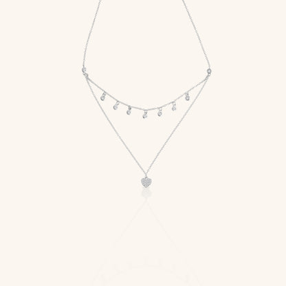Stack Chain Heart Pendant