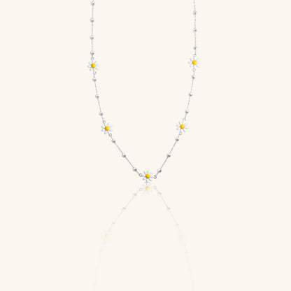 Daisy Flower and Round Ball Chain