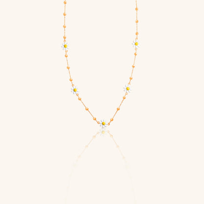 Daisy Flower and Round Ball Chain